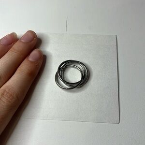 Silver Three Ring Fidget Anxiety Ring
